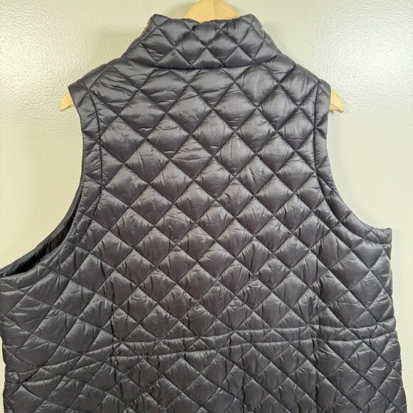 Athleta Whisper Featherless Puffer Vest Size 3X Black Lightweight Travel Outdoor - Picture 8 of 11